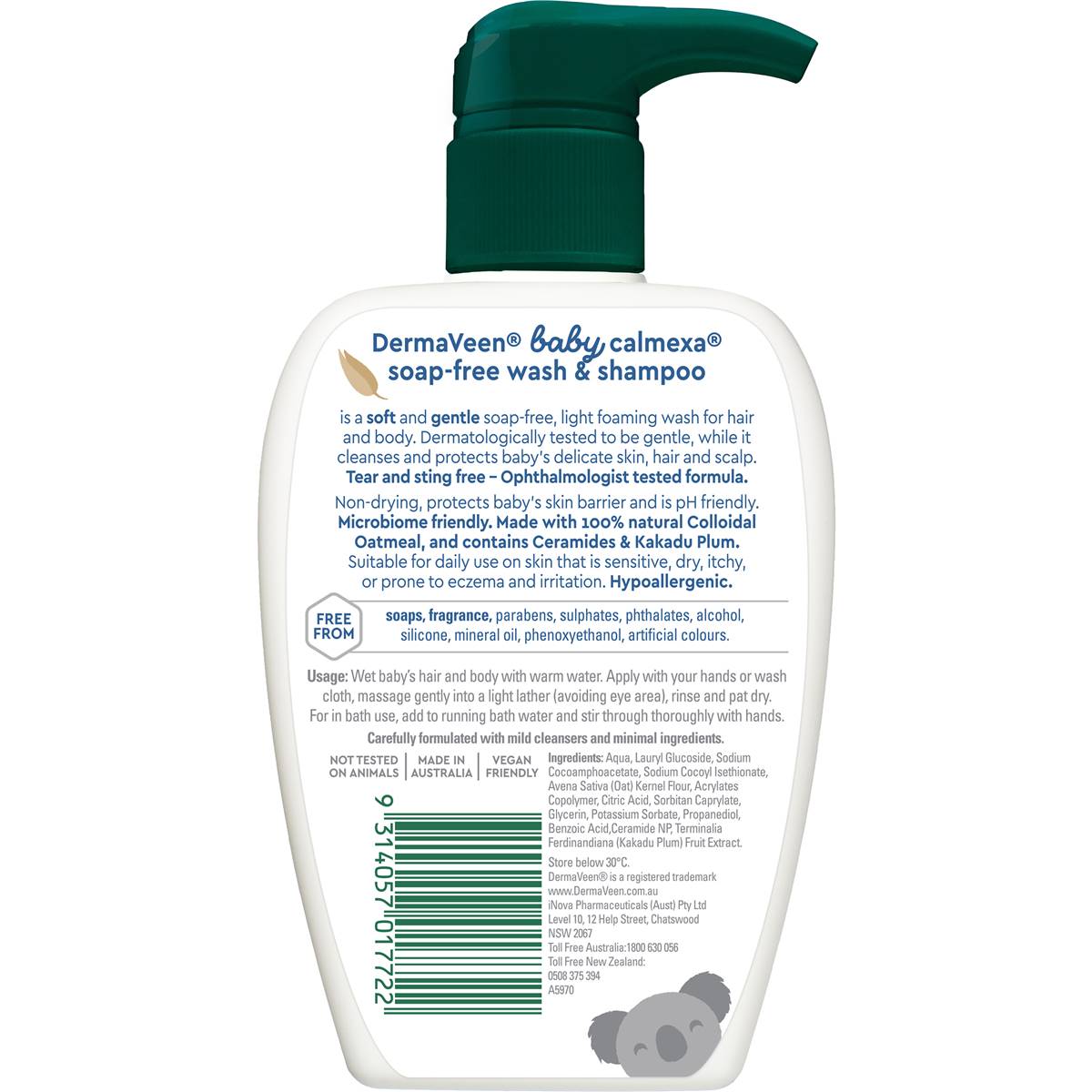 Dermaveen Baby Calmexa Soap-Free Wash & Shampoo 250ml