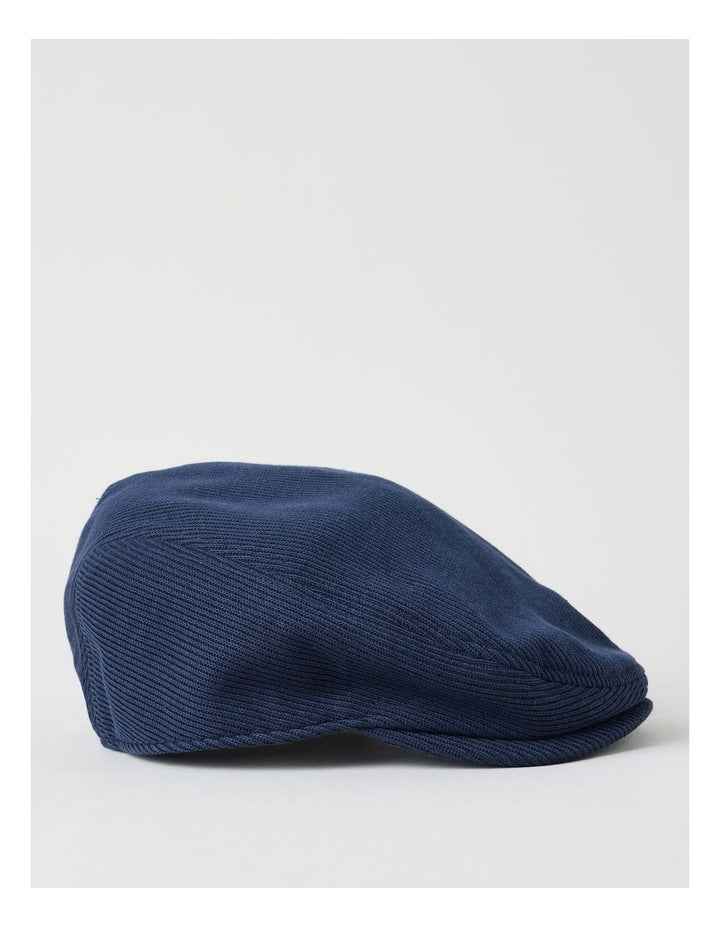 Ribbed Driving Cap Hat Navy