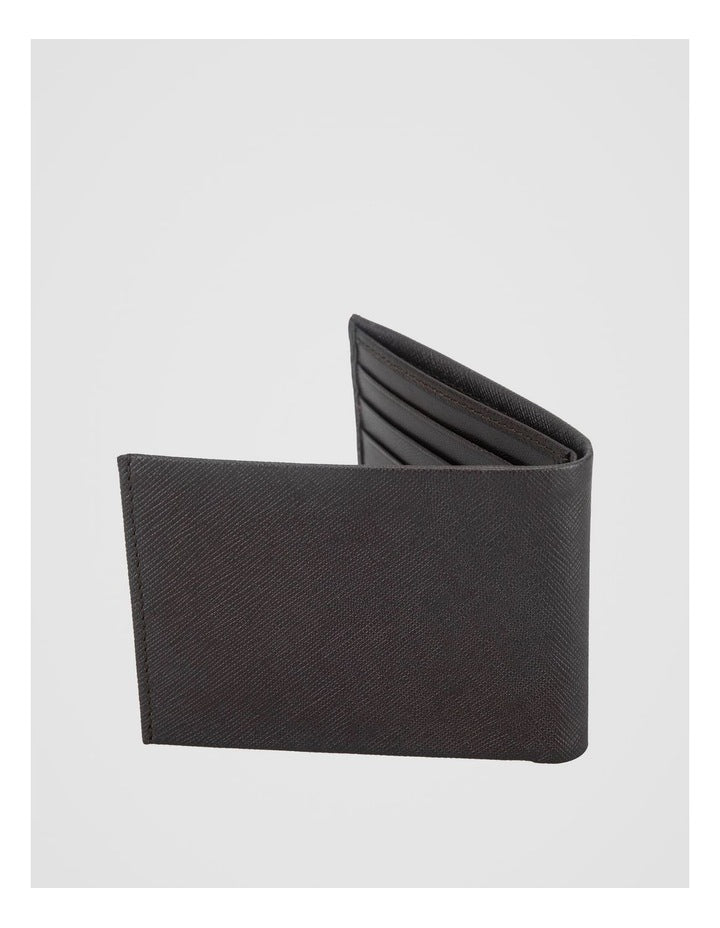 Saffiano Bifold Leather Wallet Brown Wallet Brown