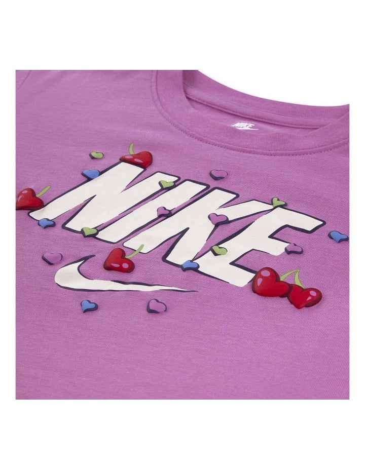 Cherry Boxy Tee in Purple