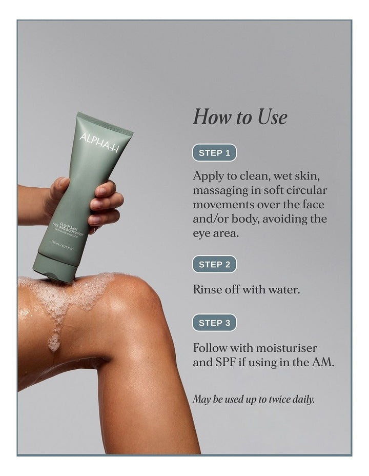 Clear Skin Face and Body Wash with 2% Salicylic Acid 185ml
