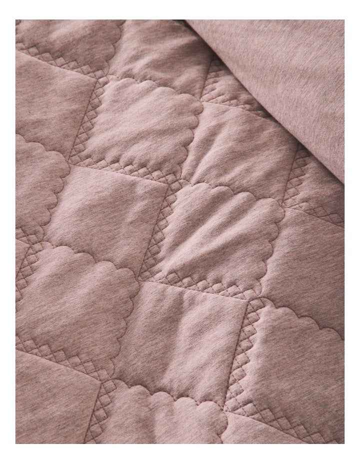 Sadie Quilted Jersey Quilt Cover Set in Pink Marle