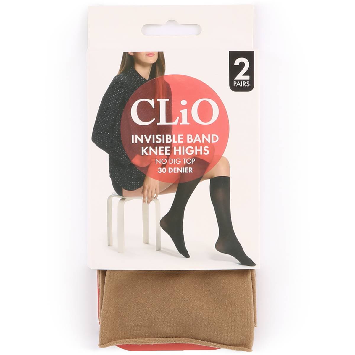 Clio Invisible Band Knee High Natural One Size Each