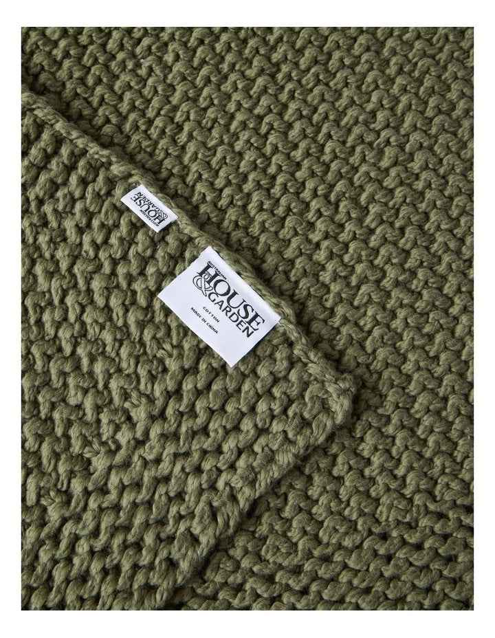 Norwood Knitted Throw in Olive