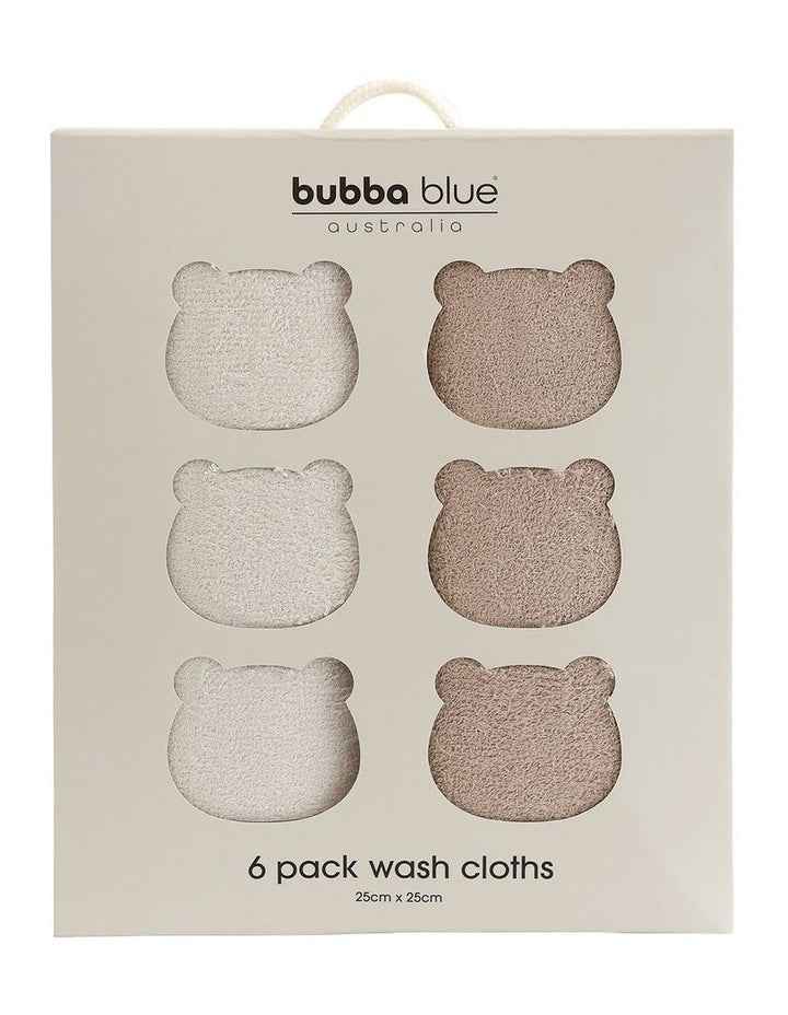 Nursery Face Washers - 6 Pack - Soft Cotton