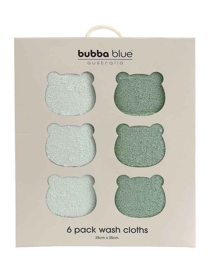 Soft Cotton Face Washers - 6 Pack