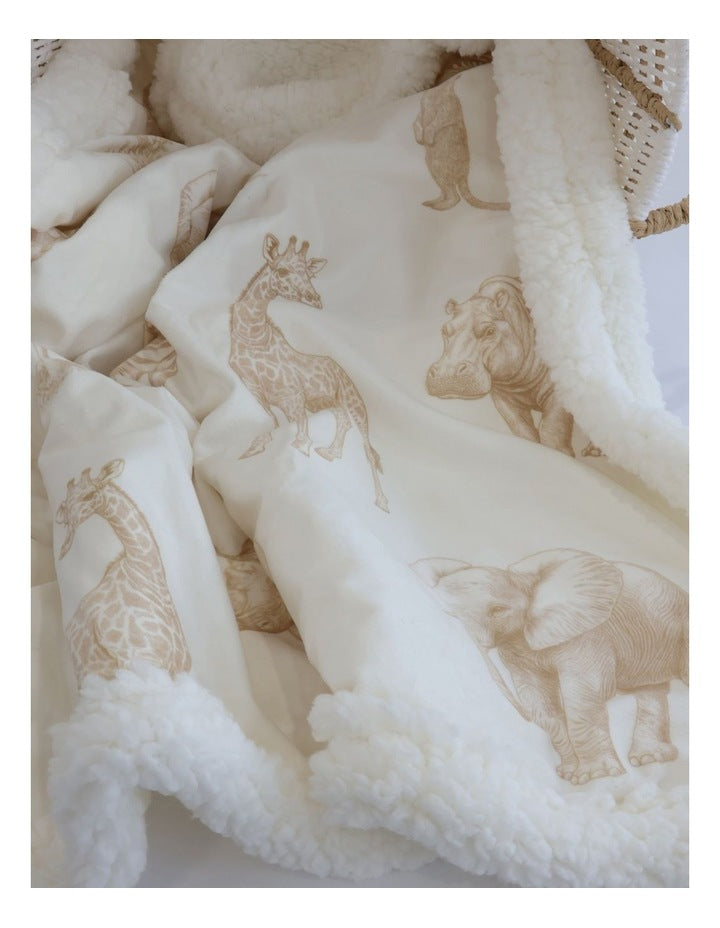 Serengeti Cuddle Blanket in Nutmeg