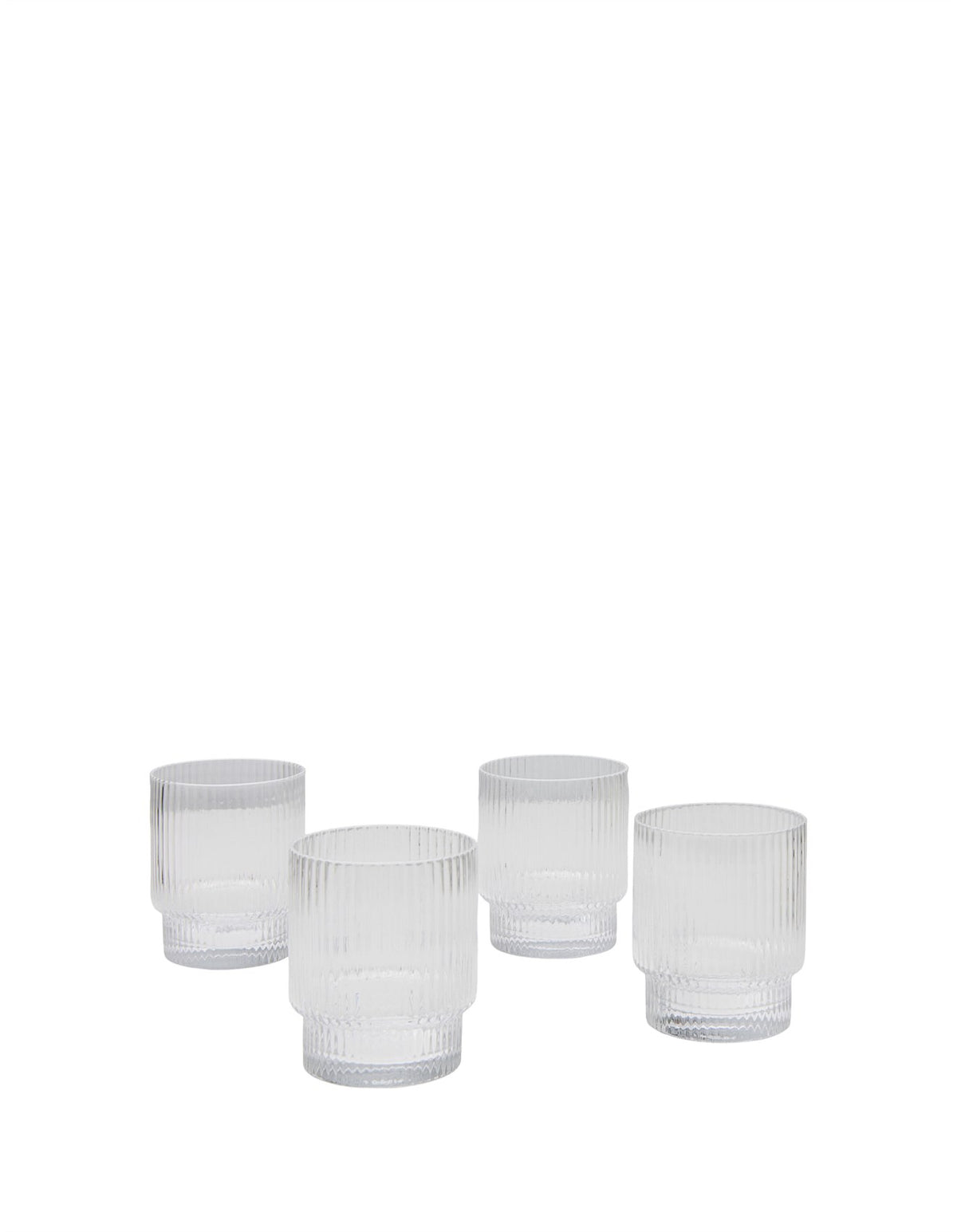 Monaco Fluted Double Old Fashioned Tumbler set of 4