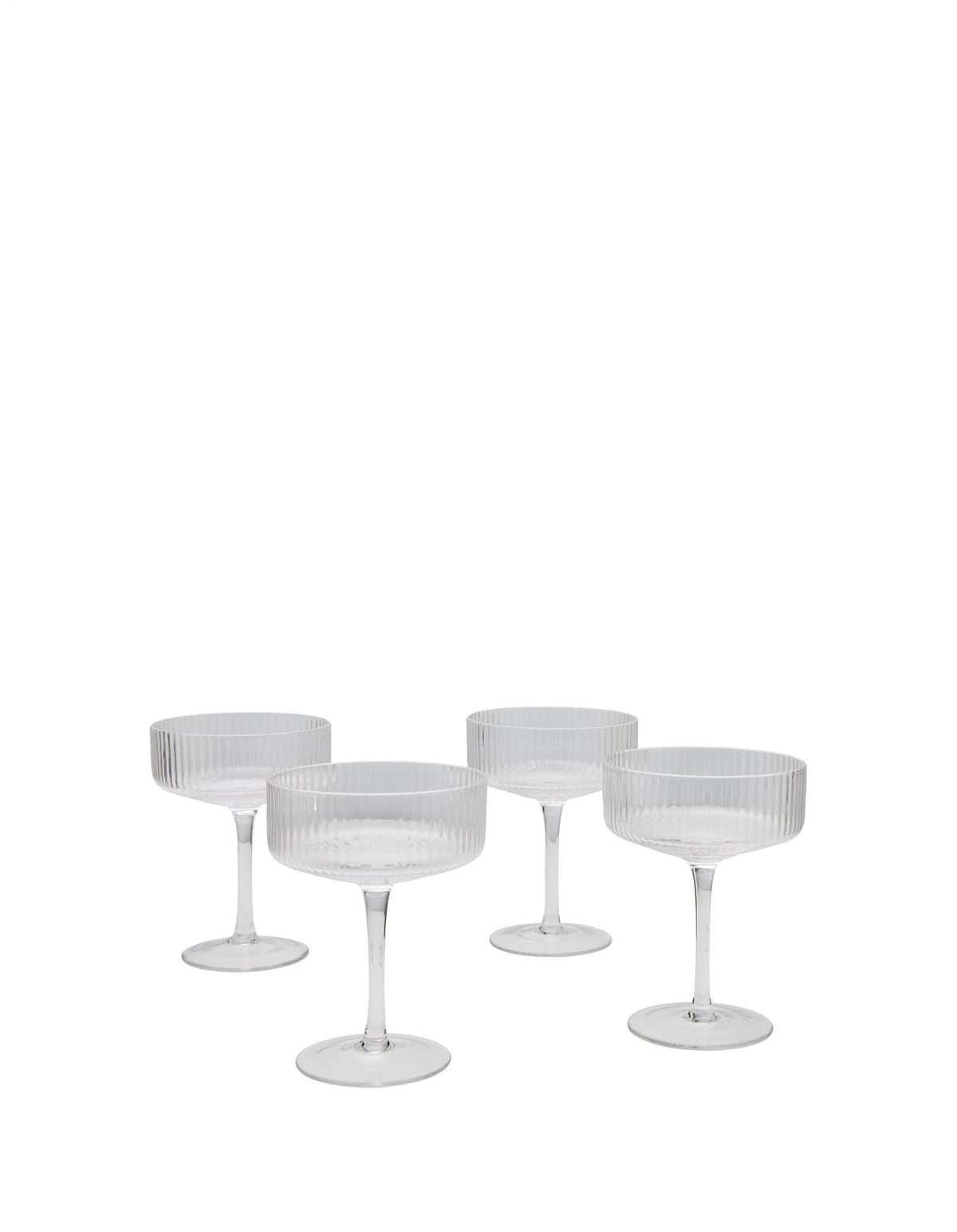 Monaco Fluted Coupe Glass set of 4