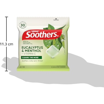 Nestle Soothers Throat Lozenge Eucalyptus & Menthol 3 pack