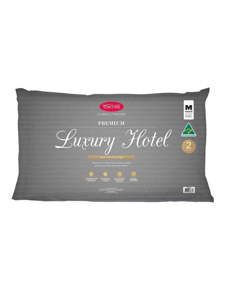 Luxury Hotel Medium Pillow 2 Pack in White