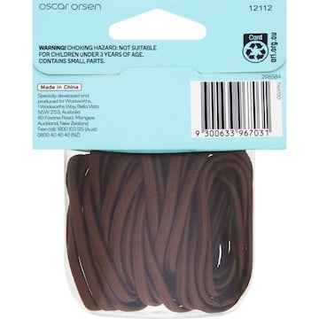 Oscar Orsen Large Snagless Hair Elastics Brown 30 pack