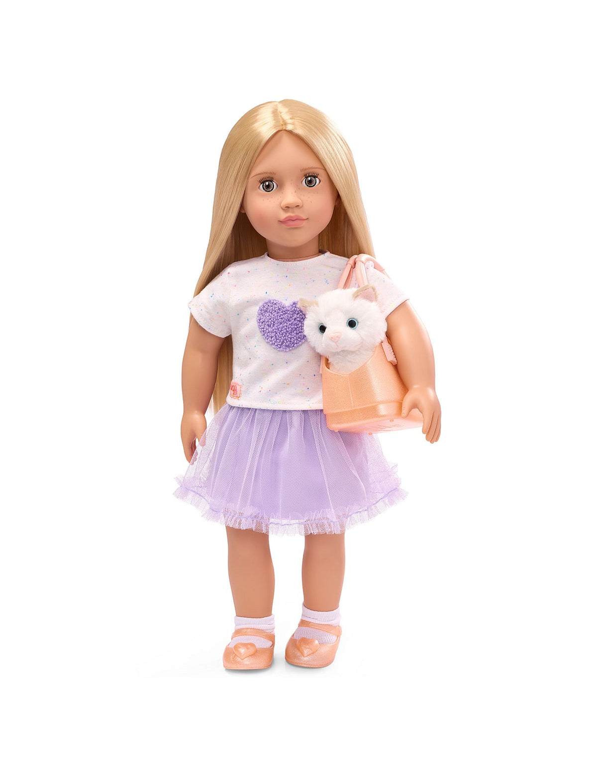 DOLL WITH KITTEN IN CARRIER & ACCESSORIES - BEATRICE & BITSY