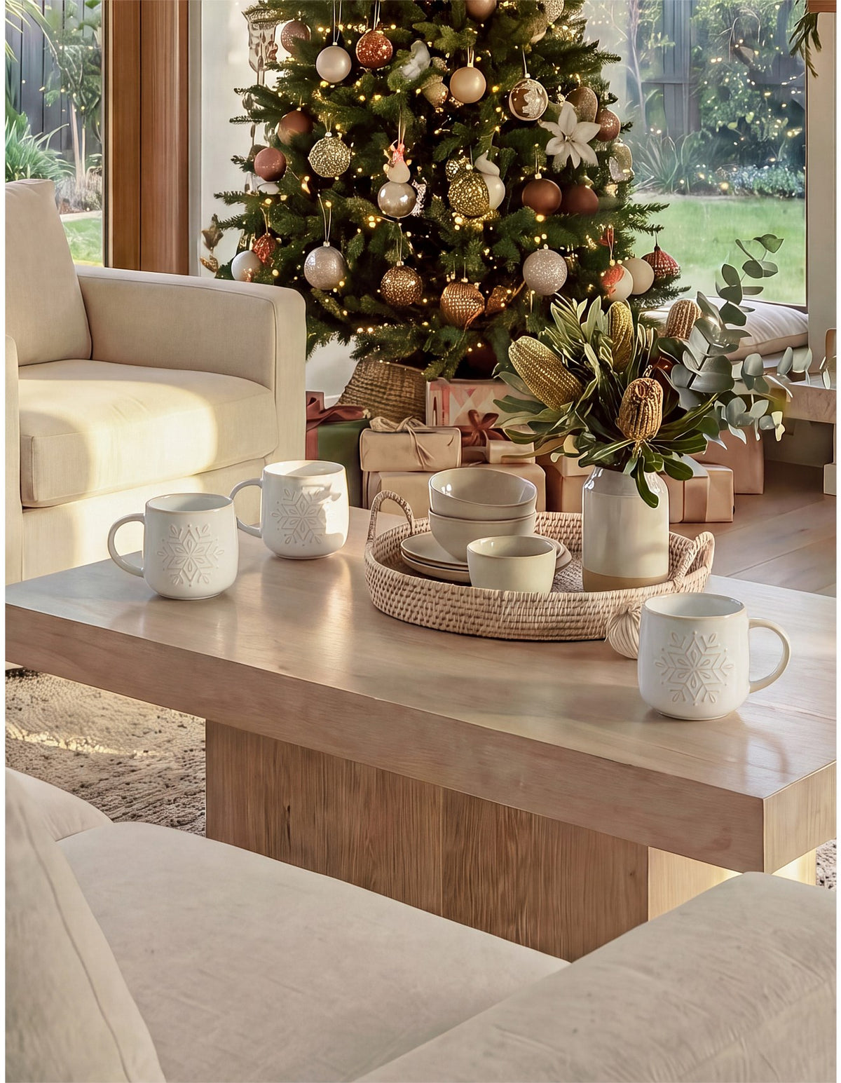 9CM 9cm Sugarplum White Snowflake Mug