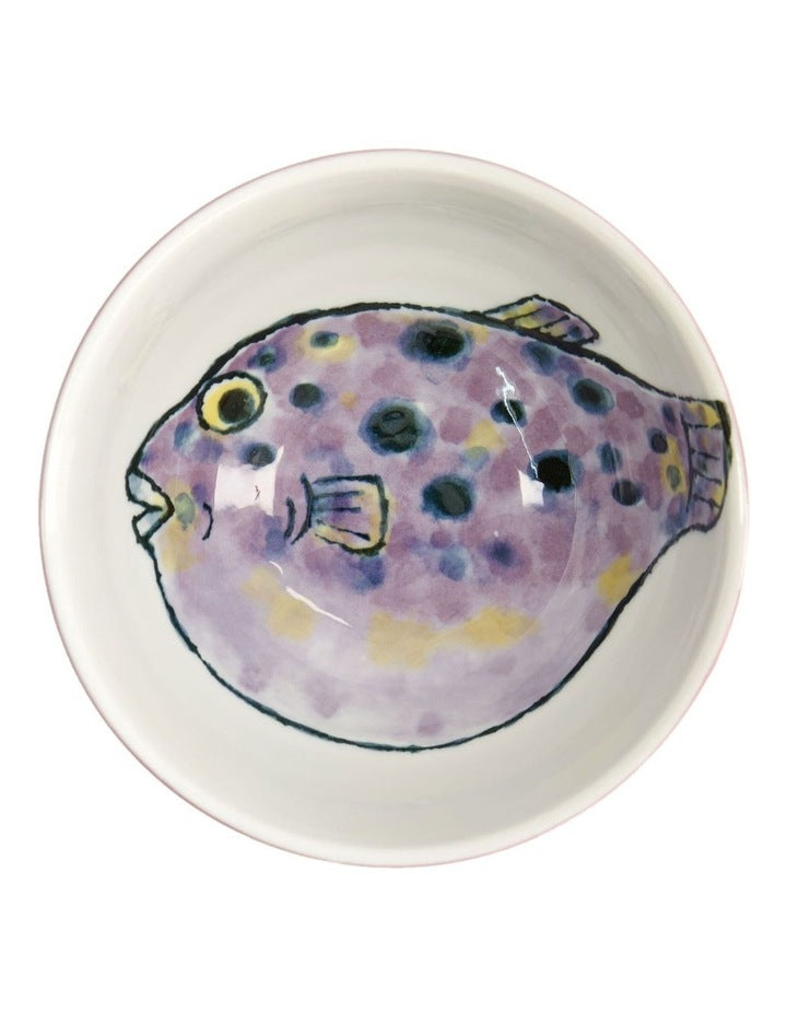 Seafood Fugu Bowl 15.5x8cm in Purple