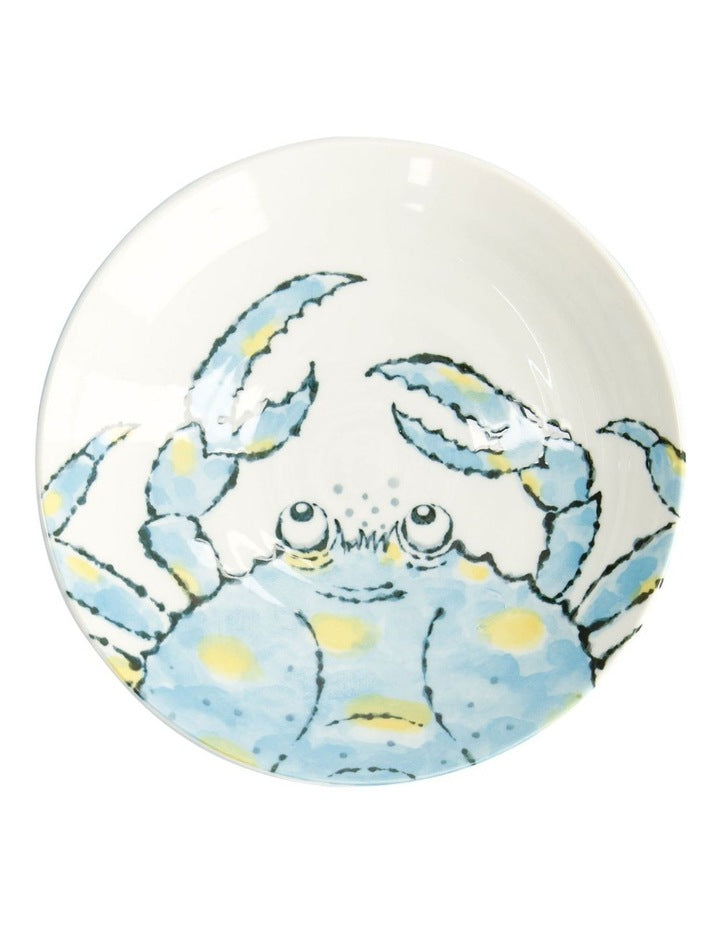 Seafood Crab Deep Plate 21.5x5cm in Light Blue