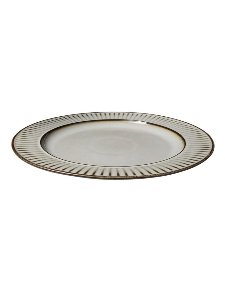 Leros Round Rim Platter 32.5cm in Mocha