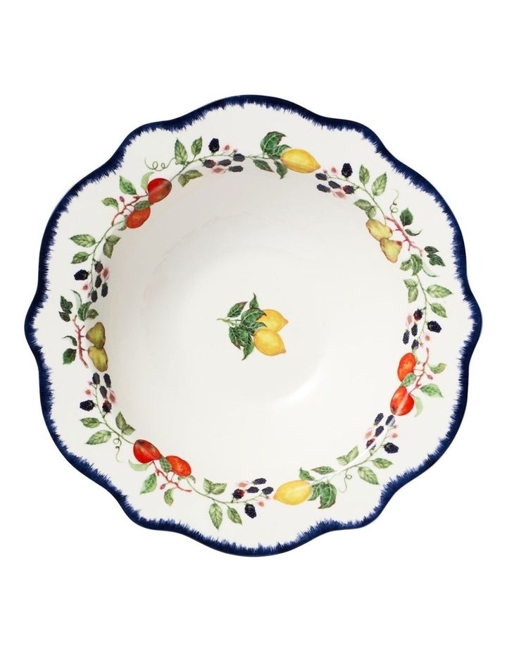 Frutta Scallop Serving Bowl 29x8cm in Multi