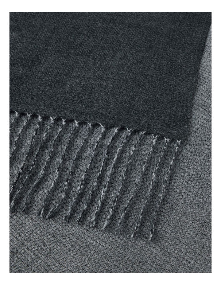 Reversible Winter Scarf in Charcoal