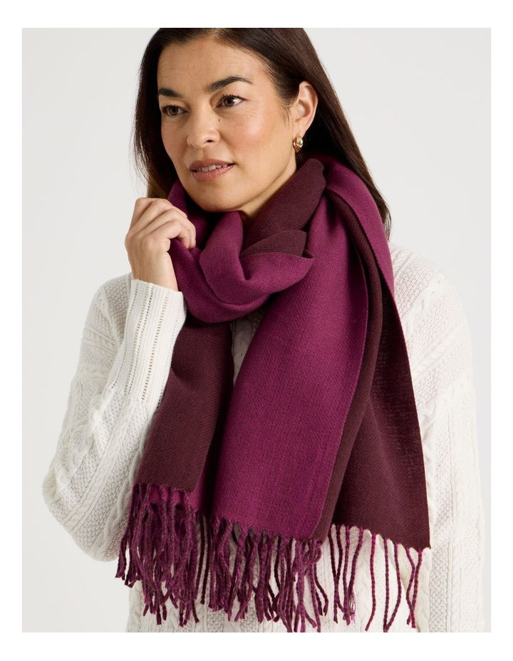 Reversible Winter Scarf in Burgundy