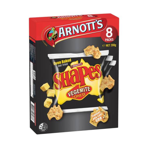 Shapes Cracker Biscuits Vegemite & Cheese Multipack 8 Pack