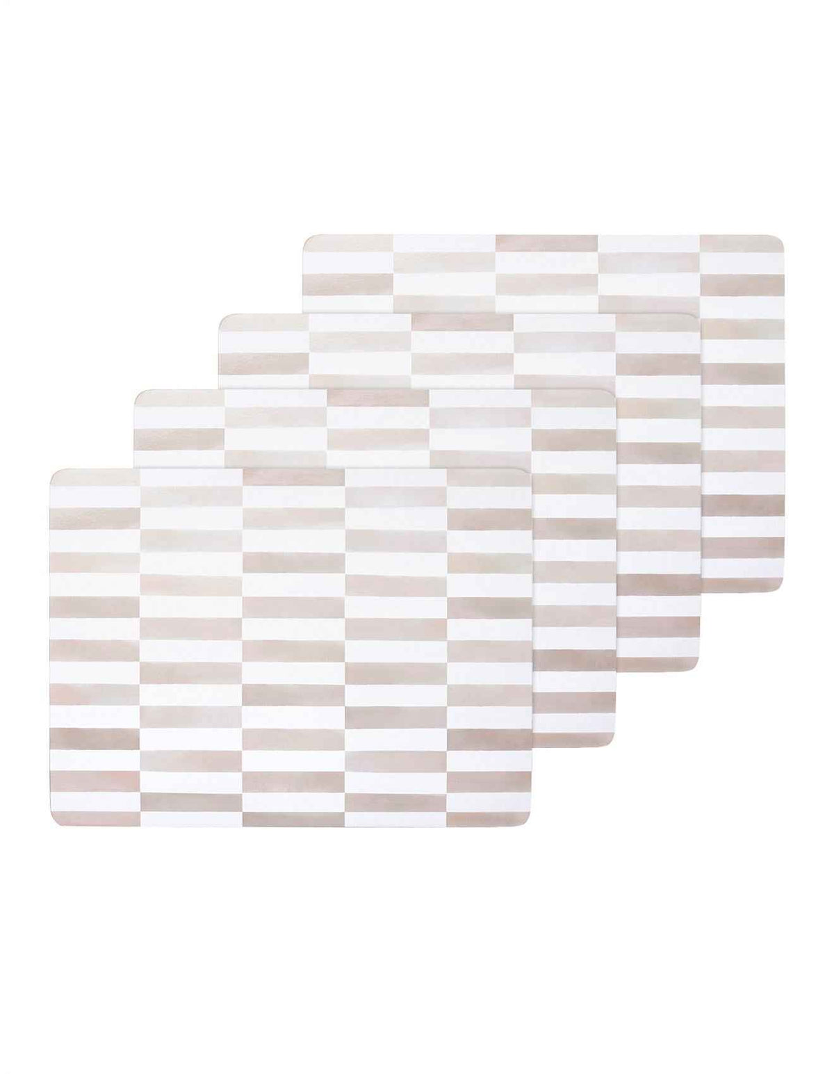 Cottesloe Check Natural Cork Backed Placemats set of 4