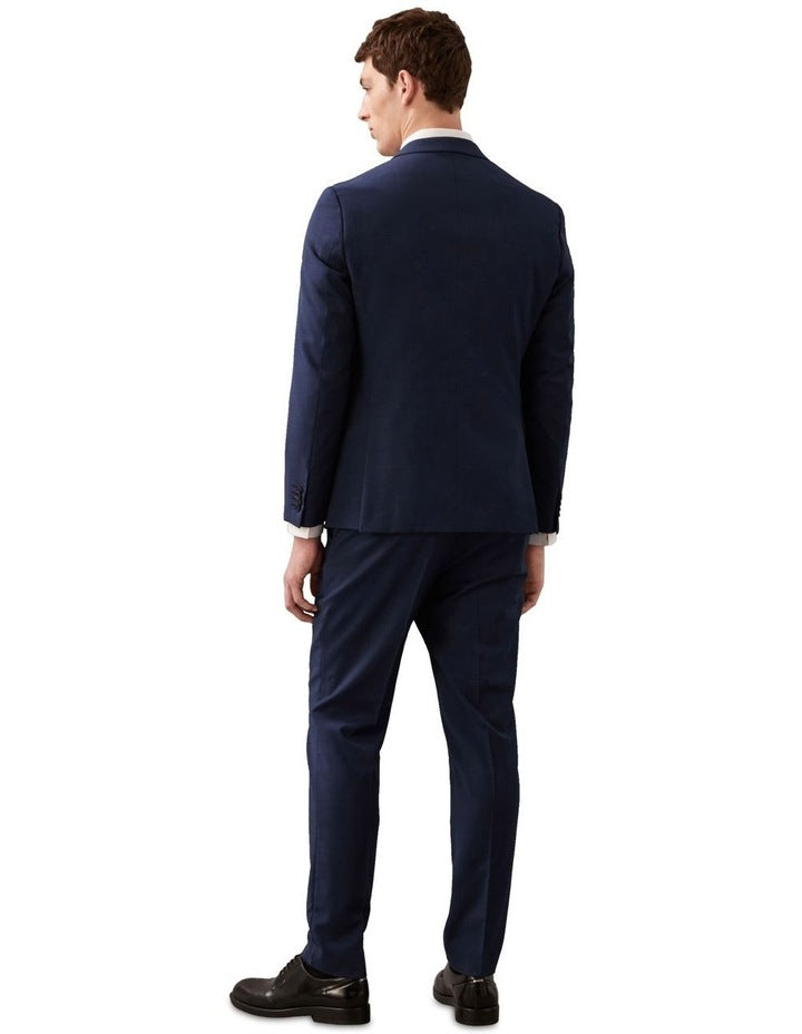Glen Check Suit Jacket in Blue