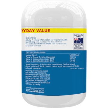 Nature's Way Odourless Fish Oil 1000mg Soft Capsules 80 pack