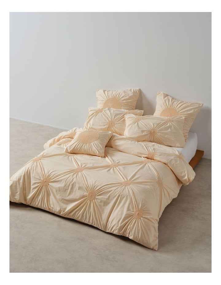 Claudia Cotton Cushion 48x48cm in Peach