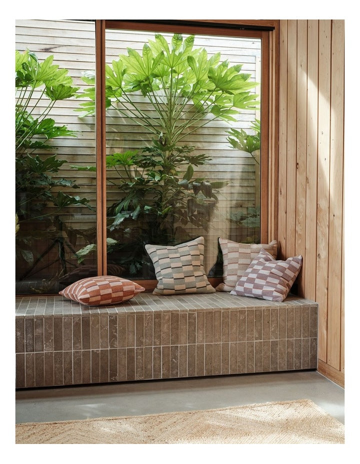 Longley Cotton Cushion 48x48cm in Jade