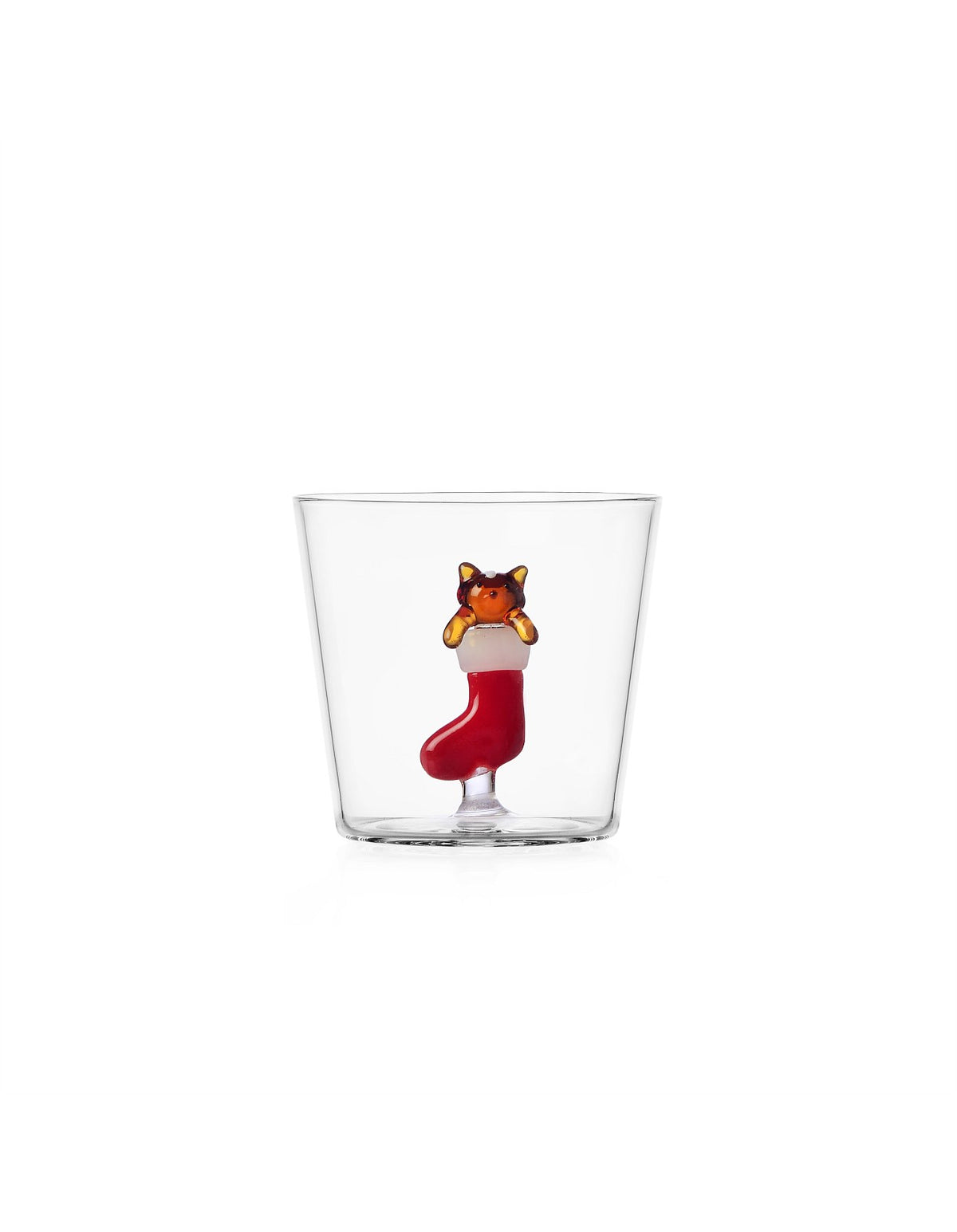 Tabby Cat Tumbler Christmas Cat With Stocking