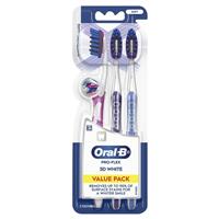 Oral B Toothbrush 3D White Pro-Flex Whitening Luxe 3 Pack
