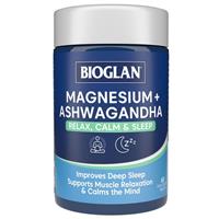 Bioglan Magnesium + Ashwagandha Relax Calm & Sleep 60 Tablets - GimmeNow