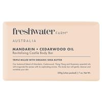 Freshwater Farm Australia Mandarin + Cedarwood Oil Revitalising Body Bar 200g - GimmeNow