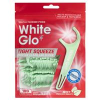 White Glo Flossers Tight Fit Mint 100 Pack - GimmeNow