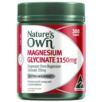 Nature's Own Magnesium Glycinate 1150mg 300 Tablets Exclusive Size - GimmeNow