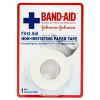 Band-Aid First Aid Non-Irritating Paper Tape 2.5cm x 9.1m 1 Pack - GimmeNow