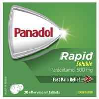 Panadol Rapid Soluble Paracetamol Pain Relief Tablets 500mg 20