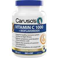 Carusos Vitamin C 1000 + Bioflavanoids 120 Tablets