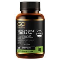 GO Healthy Milk Thistle 50,000 1-A-DAY 60 Hard Capsules