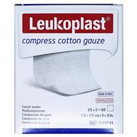 Leukoplast Compress Cotton Gauze 7.5 x 7.5cm 50 Pack - GimmeNow