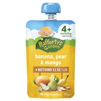 Raffertys Garden 4 Months Banana Pear & Mango 120g - GimmeNow