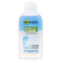 Garnier Clean Sensitive 2 in 1 Waterproof Face and Eye Makeup Remover 200ml - GimmeNow