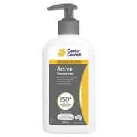 Cancer Council SPF 50+ Active 200ml Pump