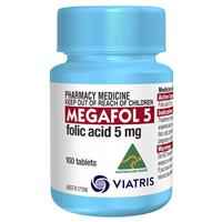 Megafol 5mg Folic Acid Tablets 100