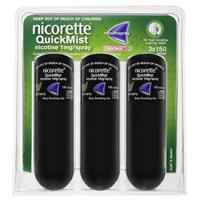 Nicorette Quit Smoking QuickMist Nicotine Mouth Spray Cool Berry 3 x 150 Pack