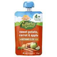 Raffertys Garden 4 Months Sweet Potato Carrot & Apple 120g - GimmeNow