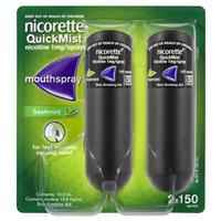 Nicorette Quit Smoking QuickMist Nicotine Mouth Spray Freshmint 2 x 150 Pack