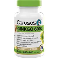 Carusos One a Day Ginkgo 6000 60 Tablets - GimmeNow