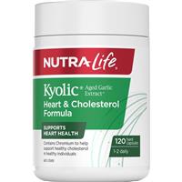 Nutra-Life Kyolic Aged Garlic Extract Heart & Cholesterol Formula 120 Capsules - GimmeNow